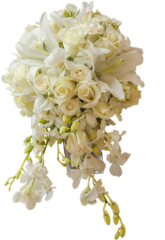 White Cascading Bouquet - Bouquet (500x500)