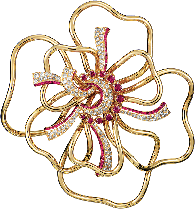 Silhouette Fleur - Museum Of Jewelry (800x861)