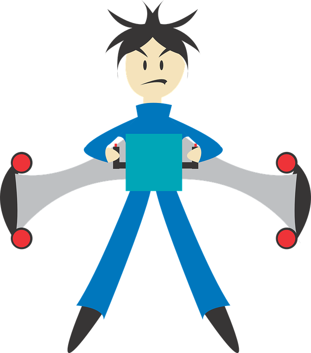 Jetpack, Fly, Man, Science - Man With Jetpack Cartoon Png (634x720)