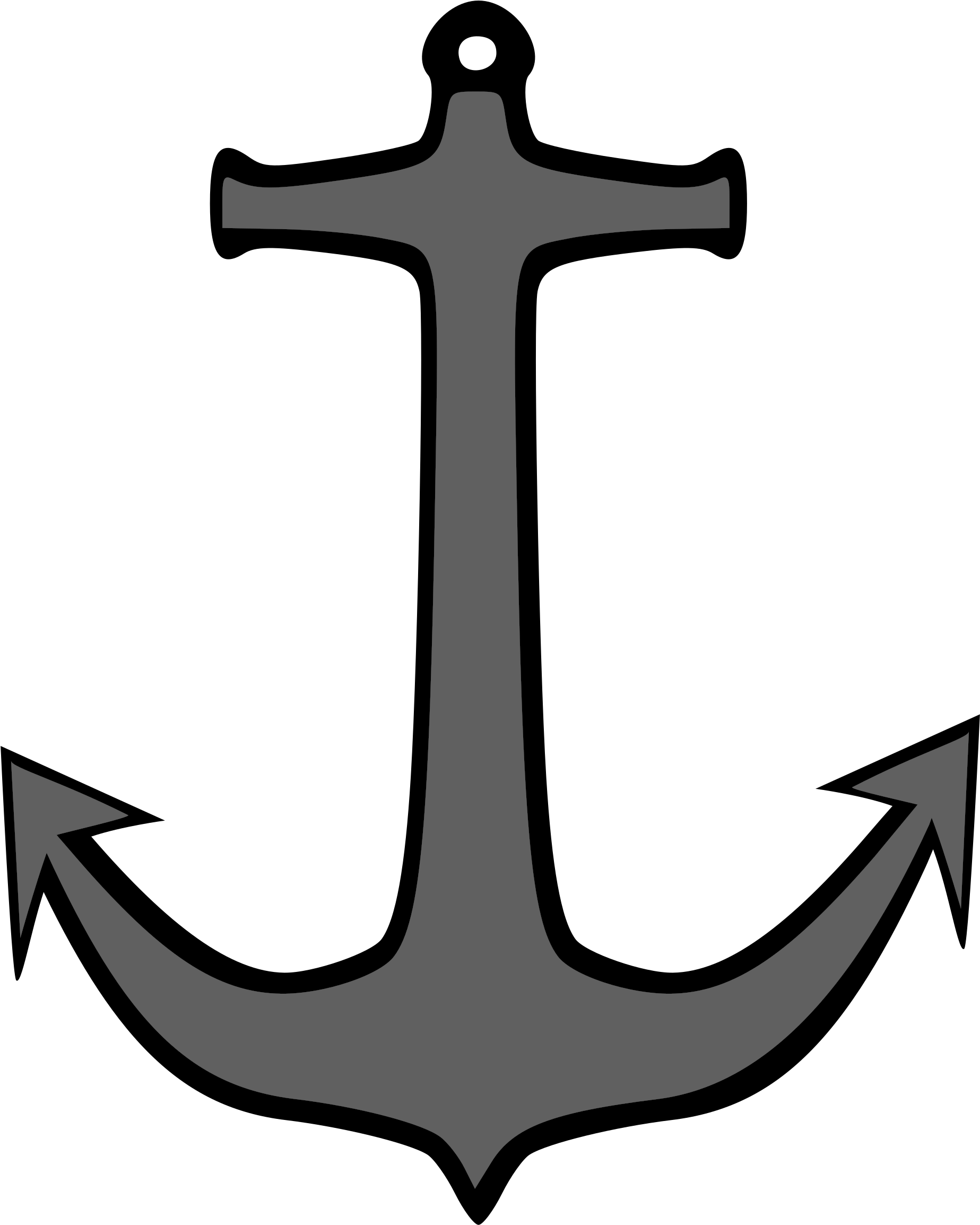 Clipart Simple Anchor Open - Anchor Clip Art (1938x2400)