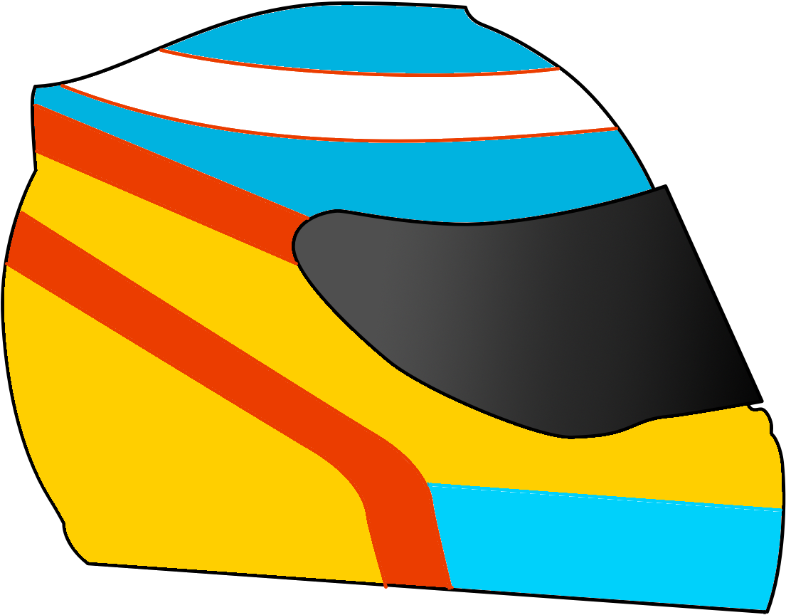 For Me, Alonso's Helmet Could Really Be This Simple - F1 Helmet No Background (1184x969)