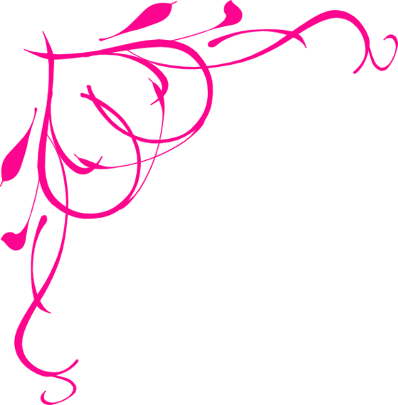 Pink Borders Cliparts - Art Love Png (559x569)