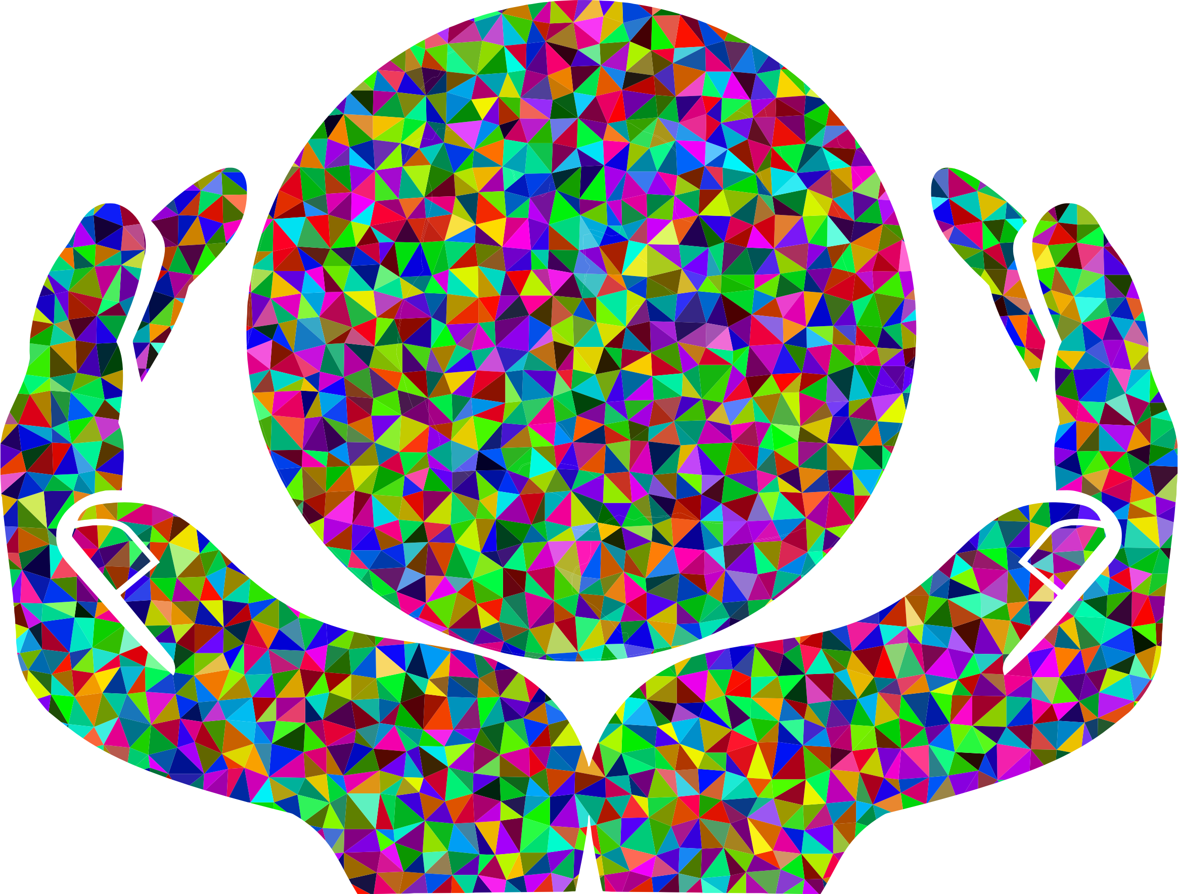 Low Poly World In Hands - World In Hands (2330x1768)