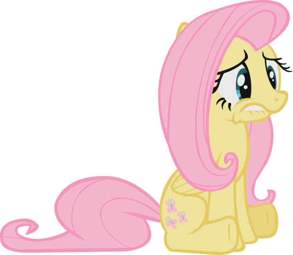Sad Fluttershy By Midnite99 - My Little Pony Fluttershy Sad (958x834)
