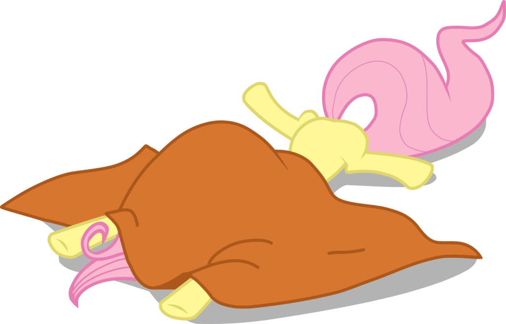 Filly Fluttershy Under A Flag By The Well Man - Cartoon (1024x656)