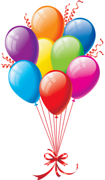 Birthday Clip Art Transparent Background - Transparent Background Balloon Clipart (350x600)