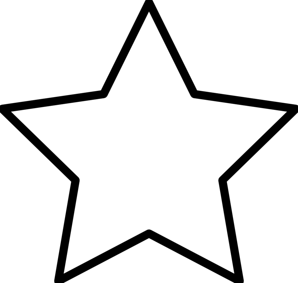 Star - Star Clipart Black And White (949x903)