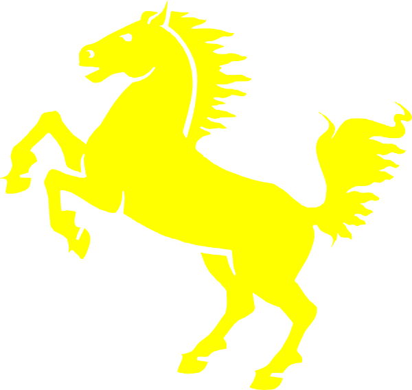 Free Yellow Mustang Cliparts, Download Free Clip Art, - Blue And Yellow Horse (600x568)