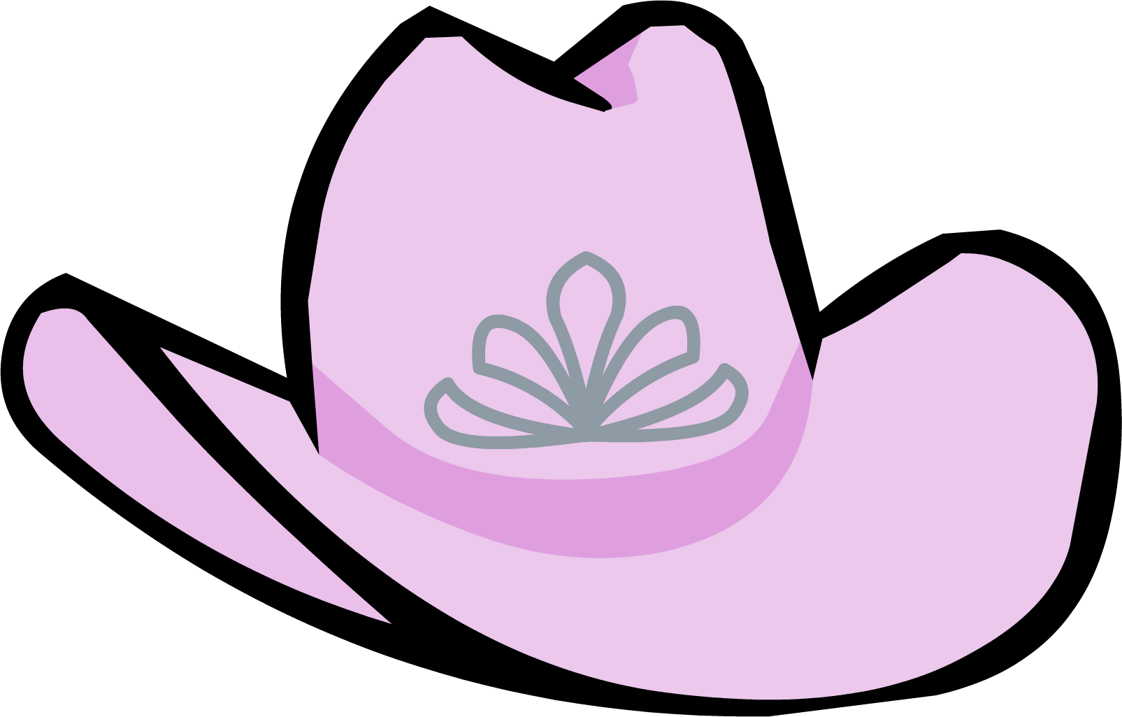 Clipart - Cowboy - Hats - Cowboy - 6 - Cowboy - Cowboy - Cowgirl Hat Clip Art (1605x1025)