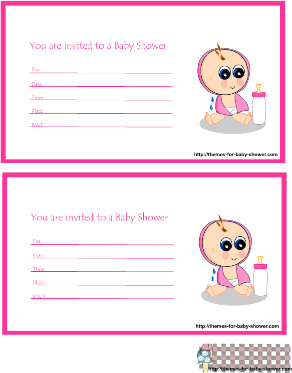 Free Printable Invitations For Girl Baby Shower - Baby Shower (612x792)