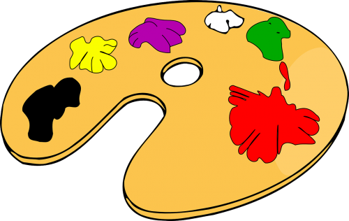 Paint Palette Clip Art (500x316)