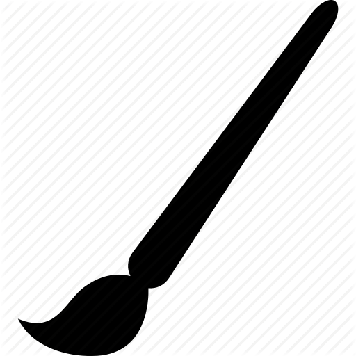 Brush Clipart Paint Board - Drawing A Art Brush (512x512)