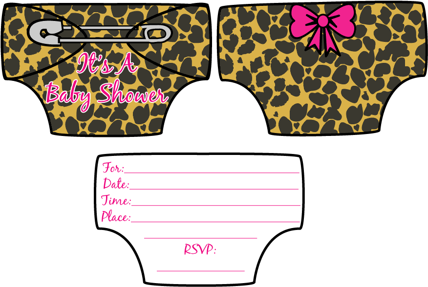 Pink Leopard Print Baby Shower Invitations - Baby Shower Invitations (921x609)