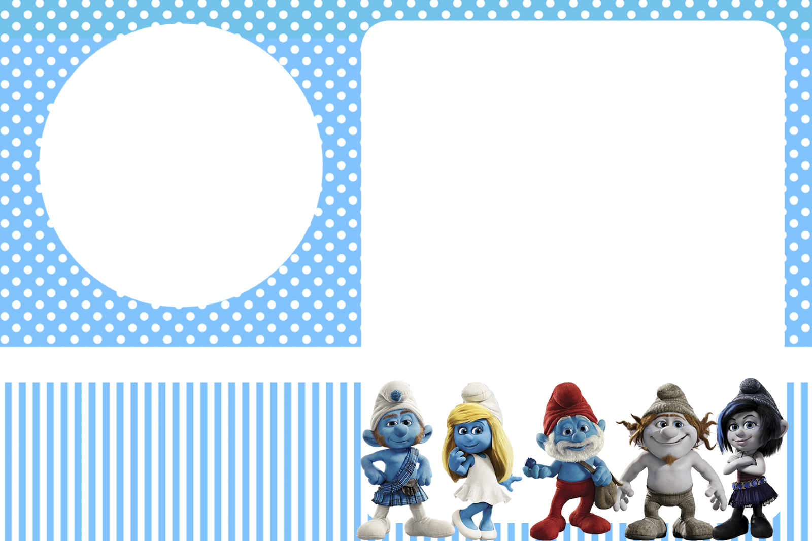 Free Smurf Boys Party Invitations - No Smoking Sign No Background (1600x1066)