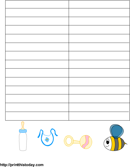 Baby Shower Memory Game - Baby Shower Memory Game (612x792)