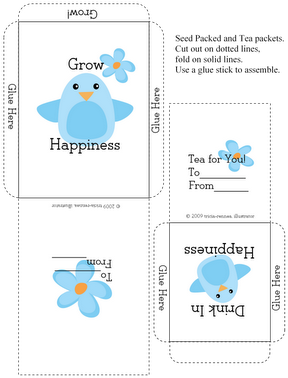 Creative And Fun Baby Shower Ideas - Tea Bag Packets Printable (309x400)