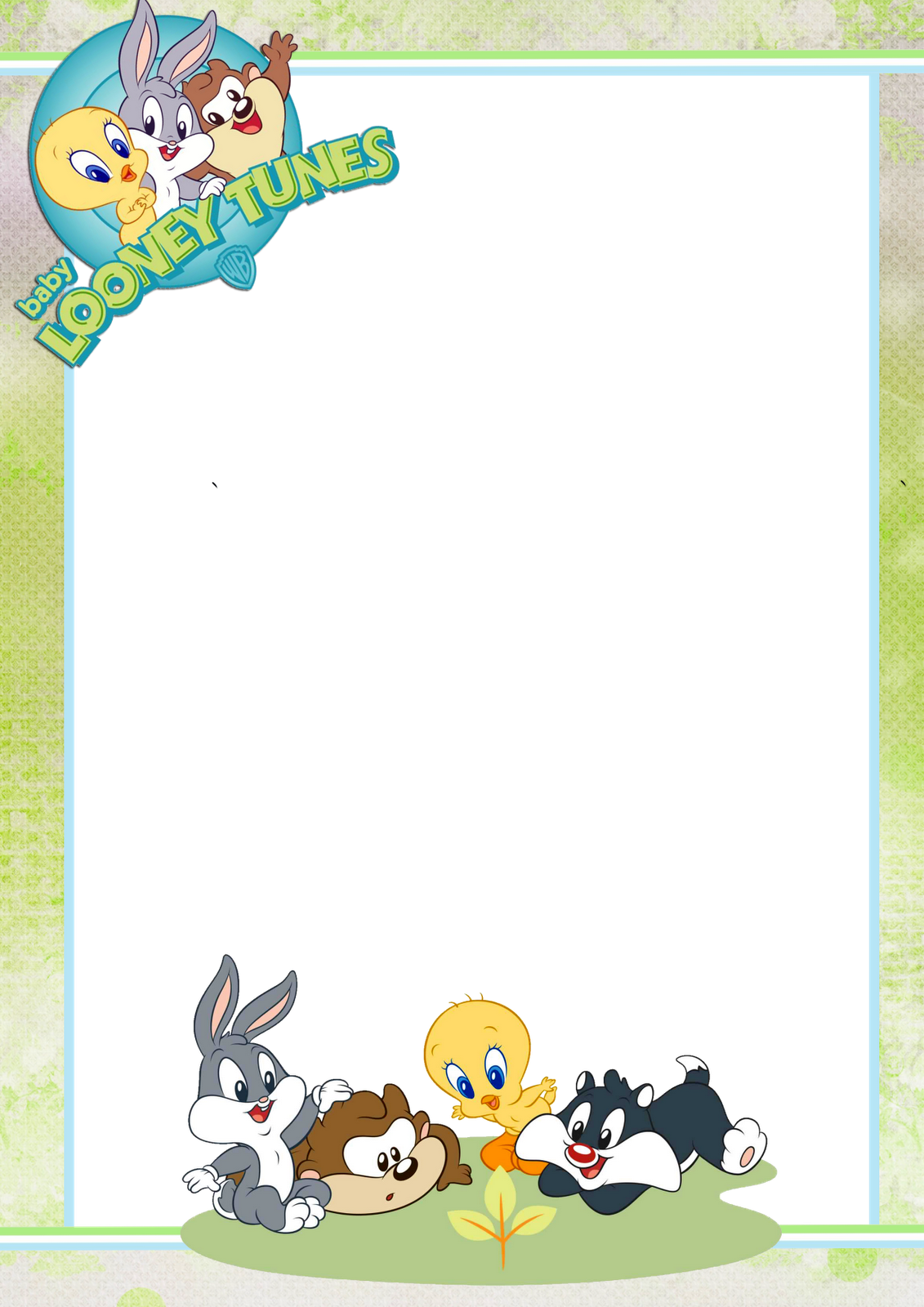 Baby Looney Tunes Baby Shower Invitation Templates - Baby Looney Tunes Baby Shower Invitation Templates (1131x1600)