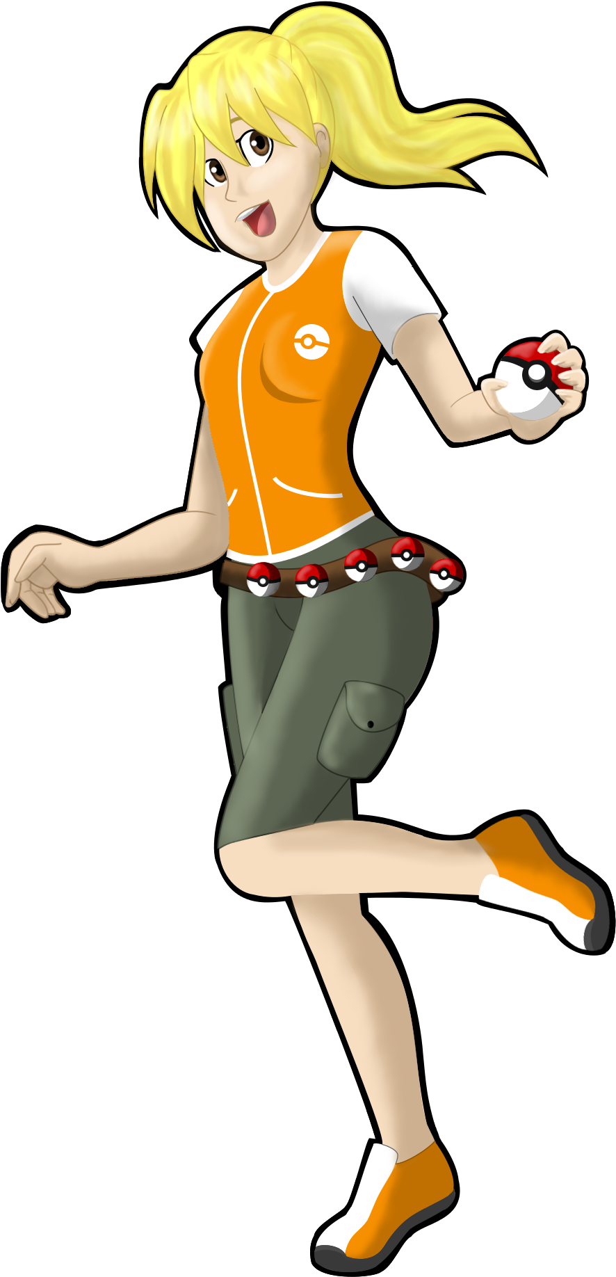 Pokemon Trainer Oc Base Images - Cartoon (988x1884)