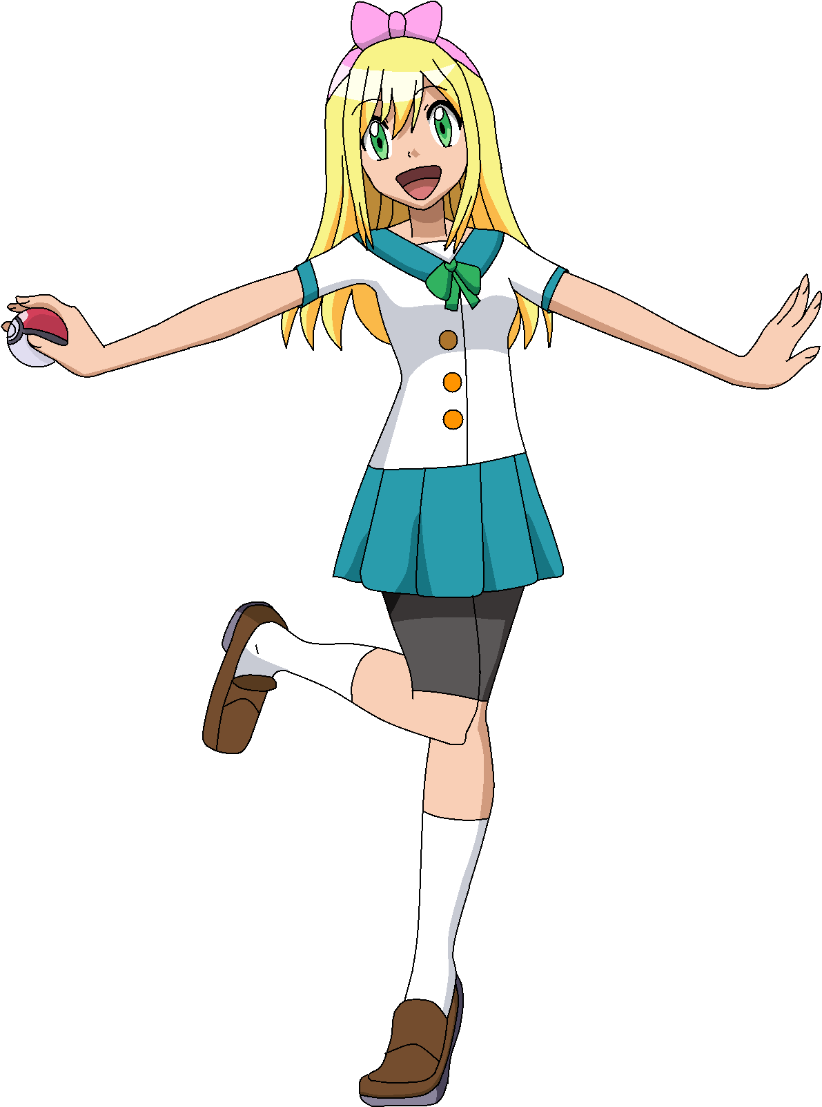 My Pokemon Oc Lisa Teenager Appearnce By Aquamimi123 - Cartoon (1192x1620)