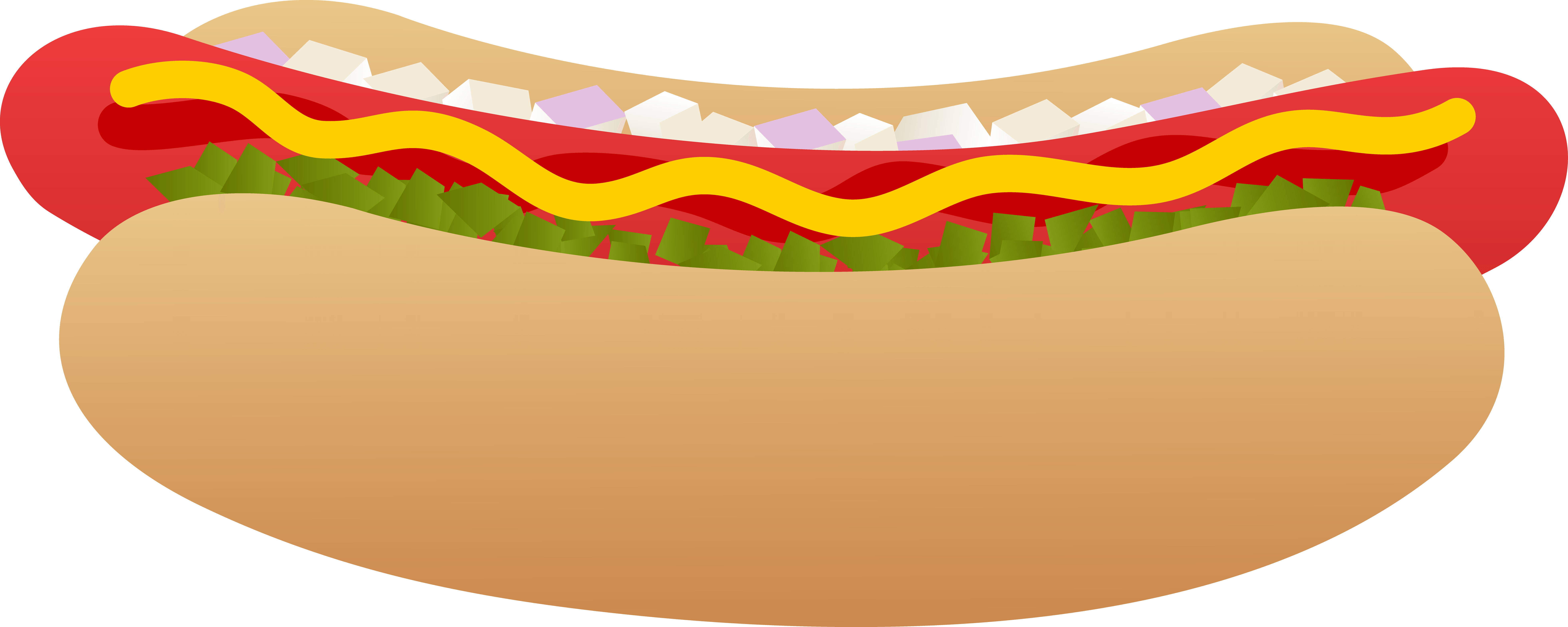 Bun - Clip Art Hot Dog (7846x3137)