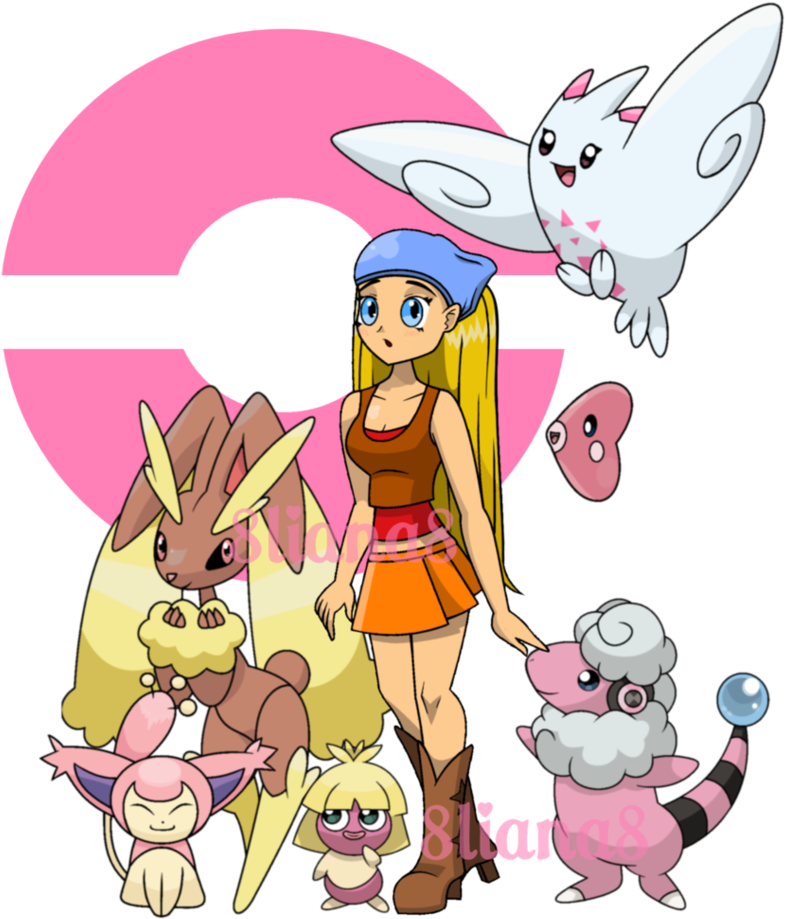 Pokemon Trainer Lindsay By 8liana8 - Pokemon Lopunny And Trainer (852x938)