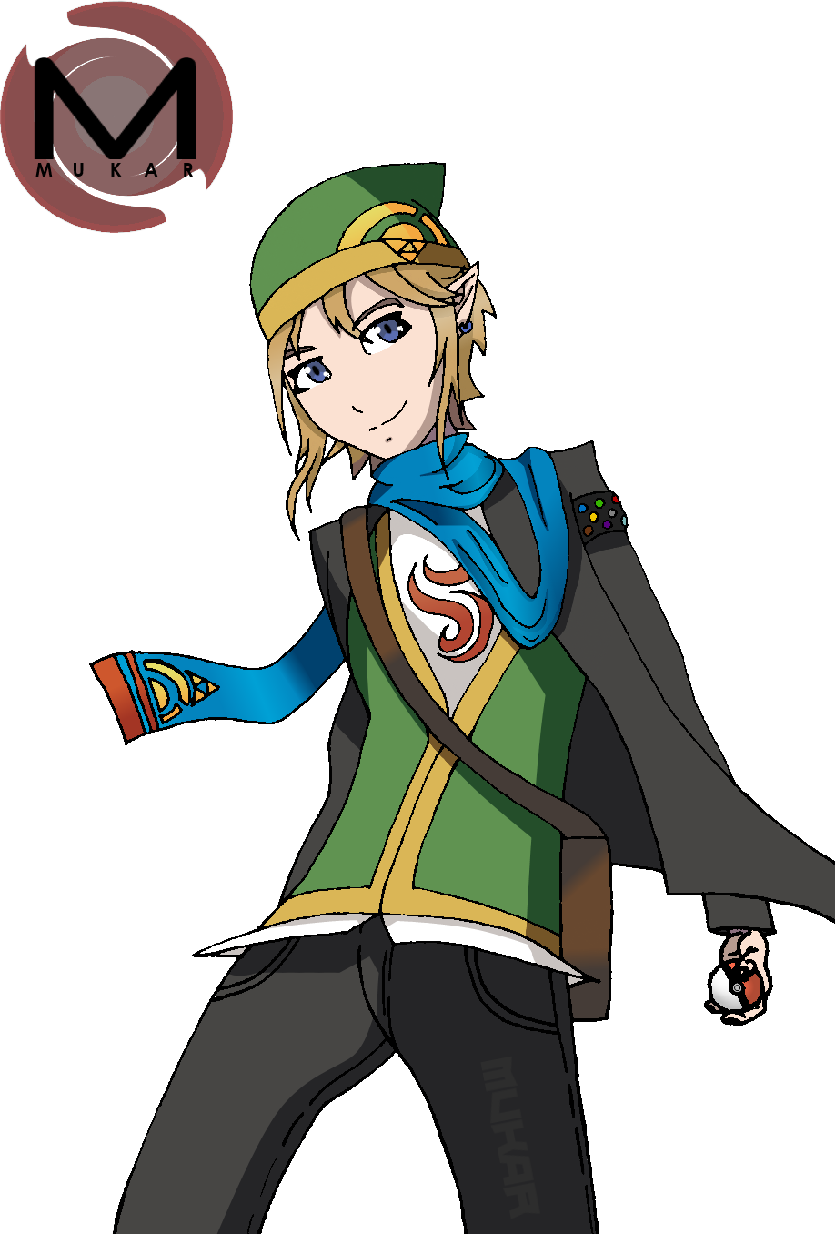 Pokemon Trainer Link Render By Siranime On Deviantart - Link As A Pokemon Trainer (918x1356)