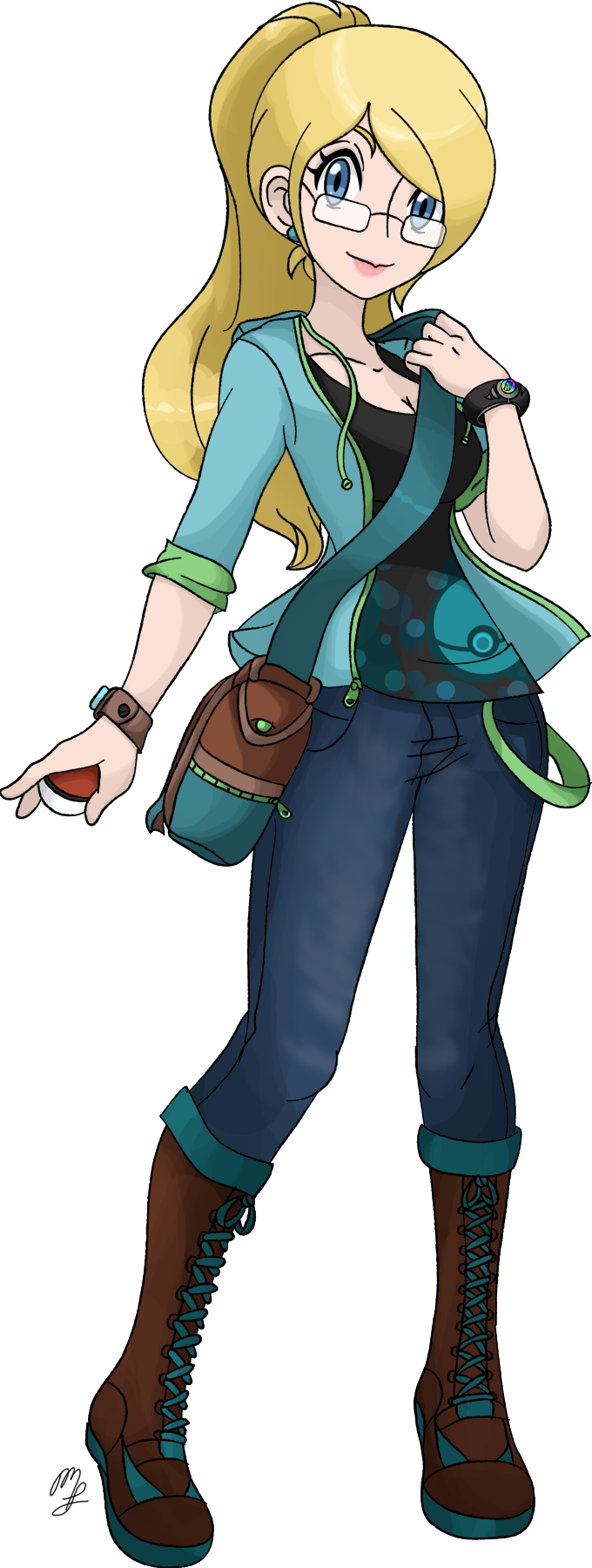 Pokemon Trainer Oc By Yukidemon - Pokemon Trainer Oc Female (680x1800)