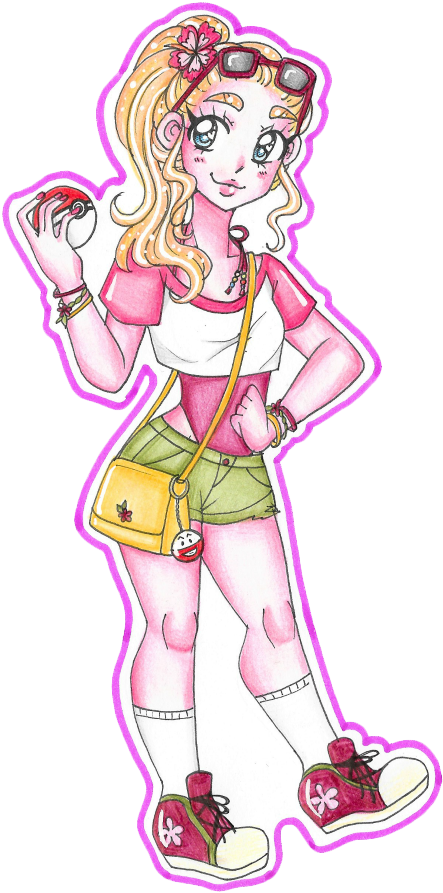 Pokemon Trainer Oc By Sekaiichihappy - Cartoon (452x900)