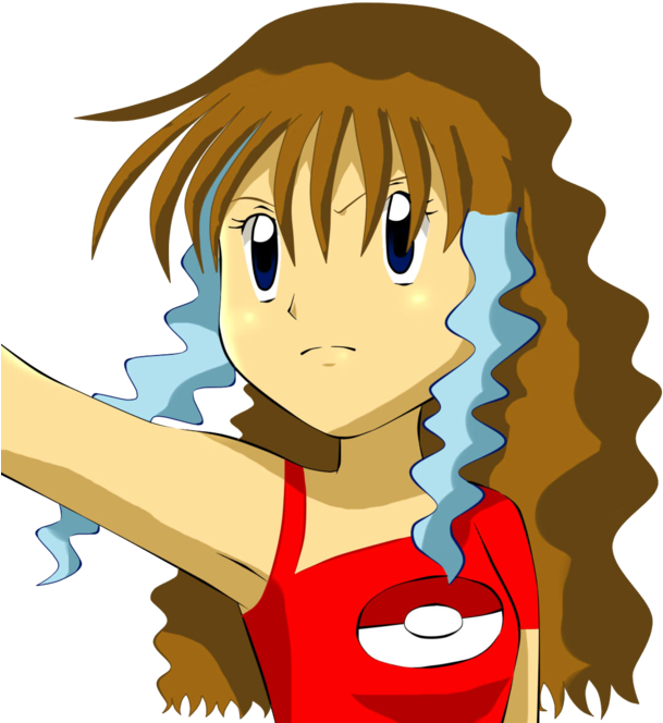 Pokemon Oc Niomi After Unova Blue Hair By The P3nguin - Cartoon (900x675)