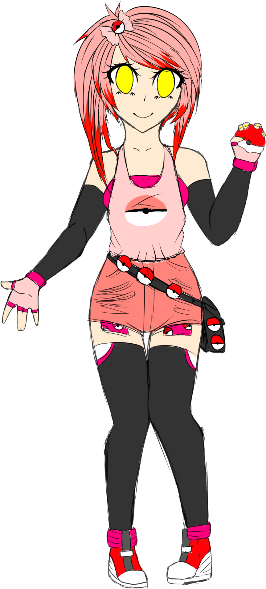 Pokemon Trainer Oc By Xxselly Pokemon Trainer Oc By - Cartoon (1024x2014)