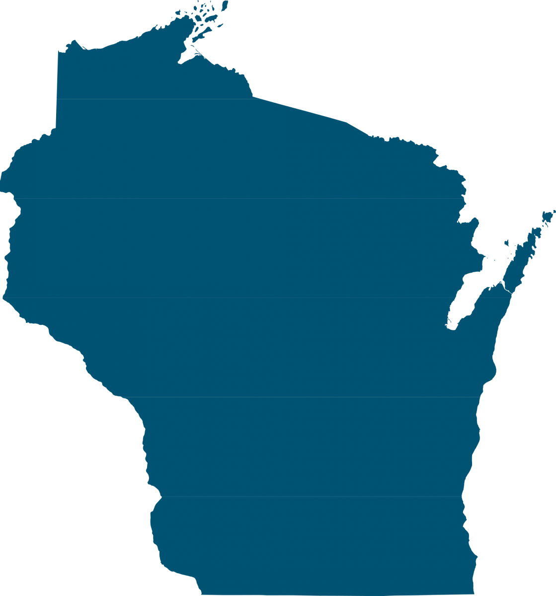 We Deliver - Wisconsin Map Vector (1119x1200)