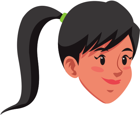 Black Hair Character Icon - Icon (550x550)