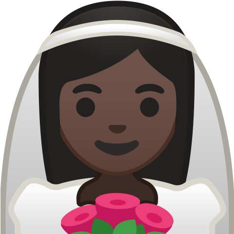 10684 Bride With Veil Dark Skin Tone Icon - Bride Icon (512x512)