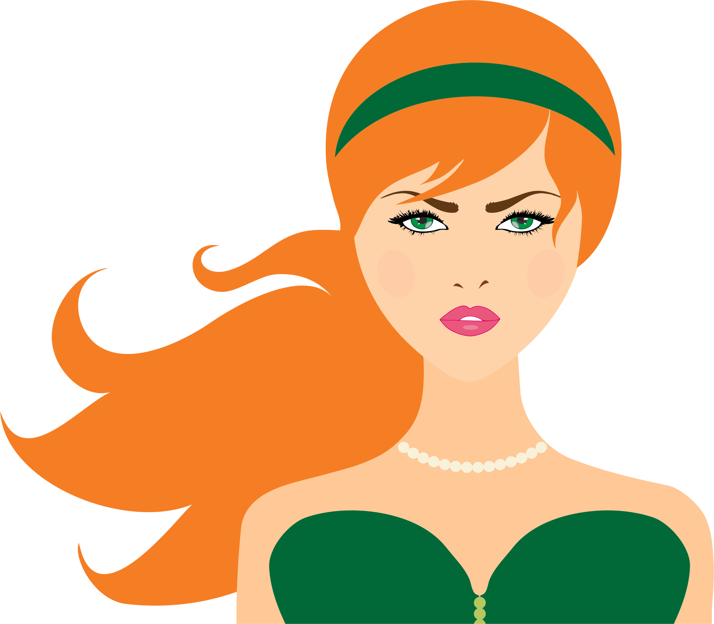 This Free Icons Png Design Of Red Haired Woman - Red Haired Woman Cartoon (2360x2062)