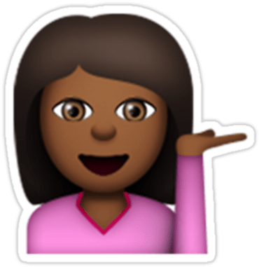 Toss Emoji - Sassy Black Girl Emoji (400x400)