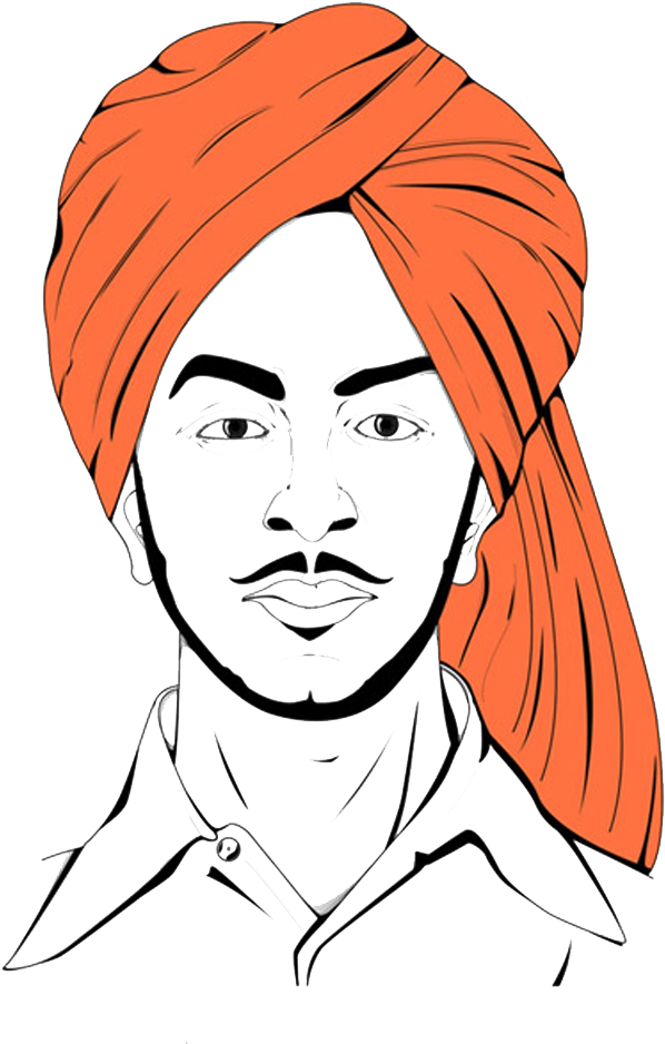 Bhagat Singh Sticker For Car (768x1024)