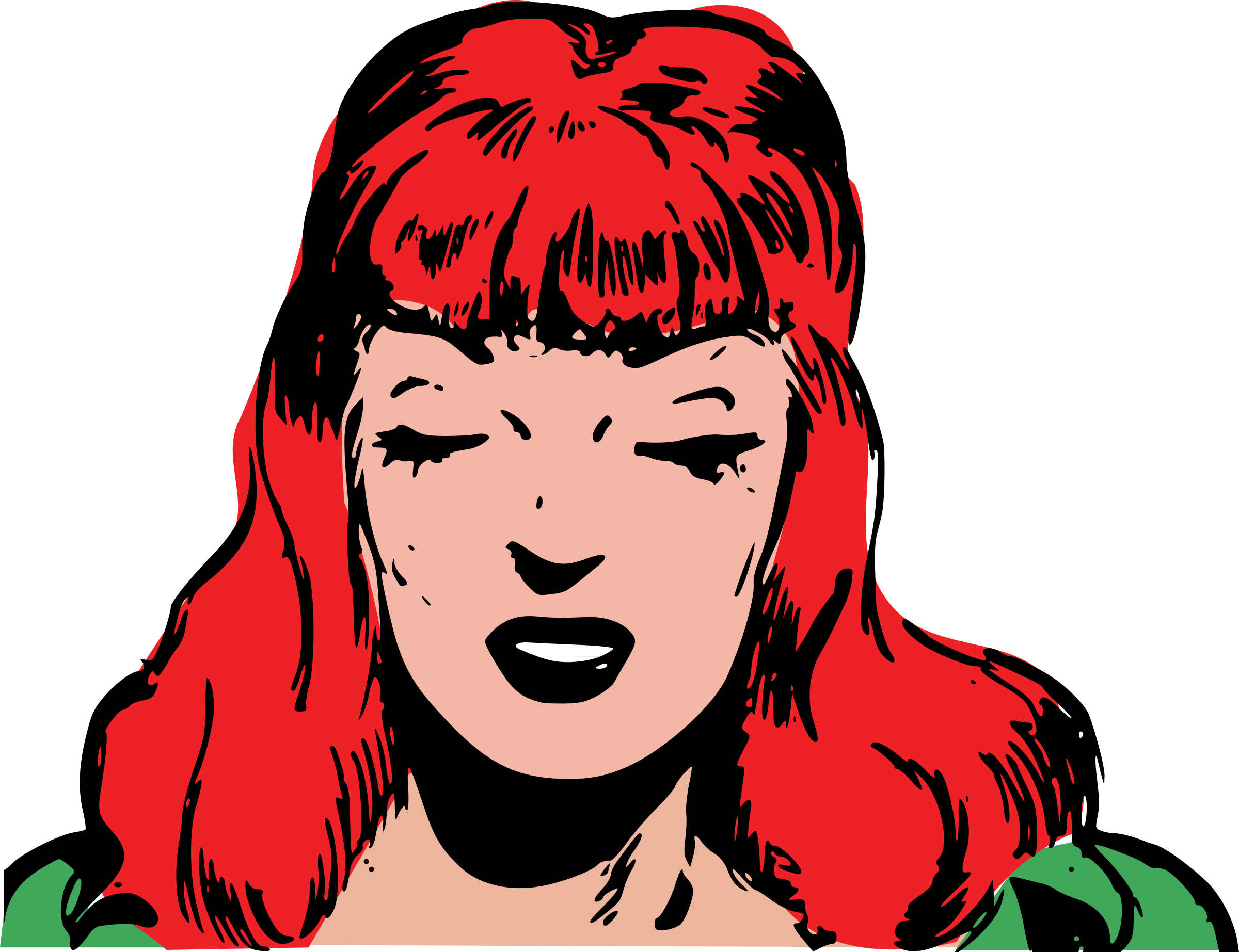 This Free Icons Png Design Of Redhead Woman - Woman (2400x1845)