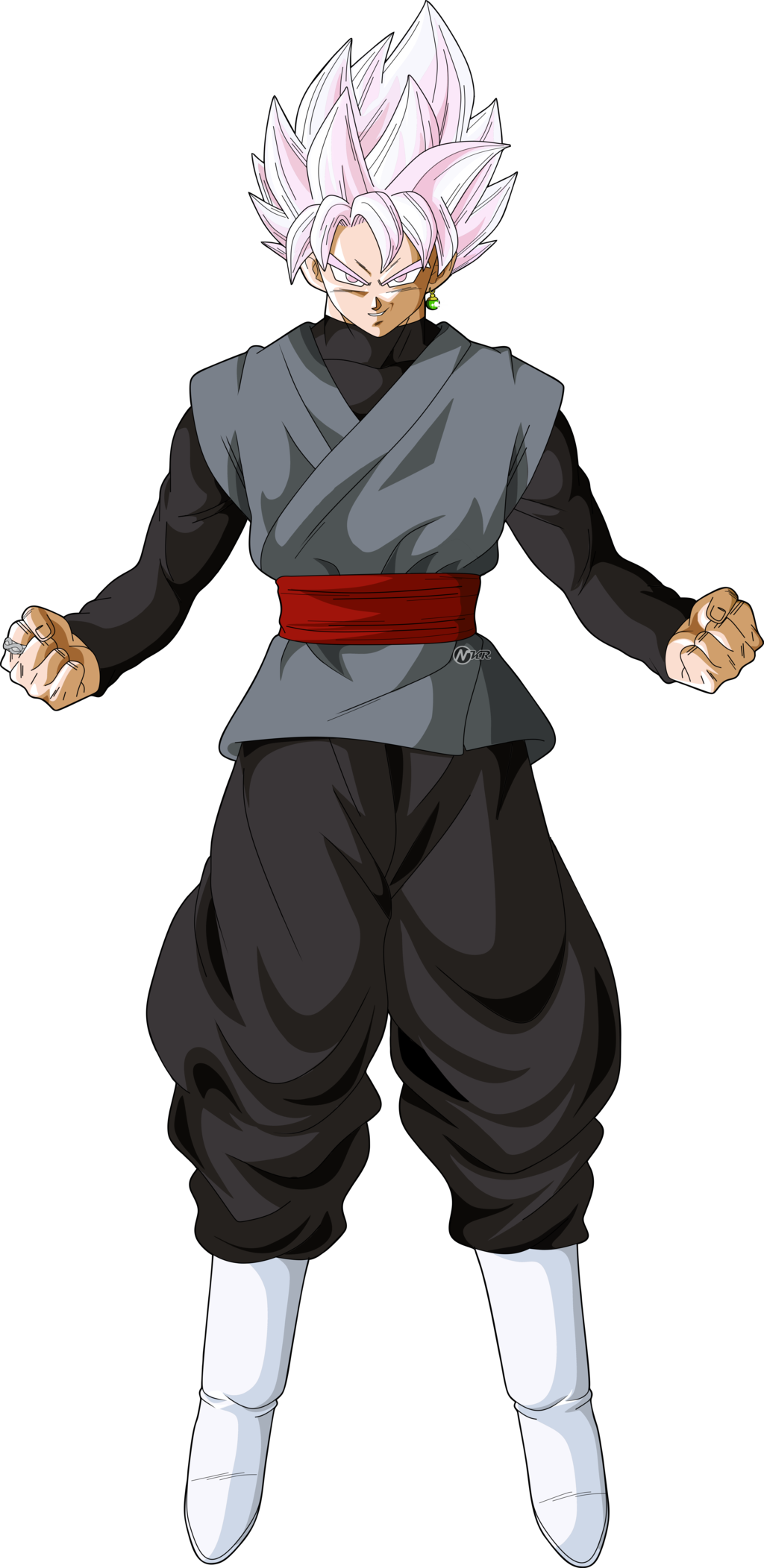 Black Goku Super Saiyajin Rose By Naironkr On Deviantart - Goku Black Ssj Rose Png (1024x2103)