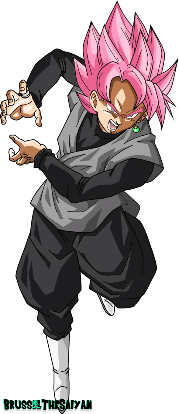 Black Goku Super Saiyan Rose By Brusselthesaiyan - Goku (589x1358)