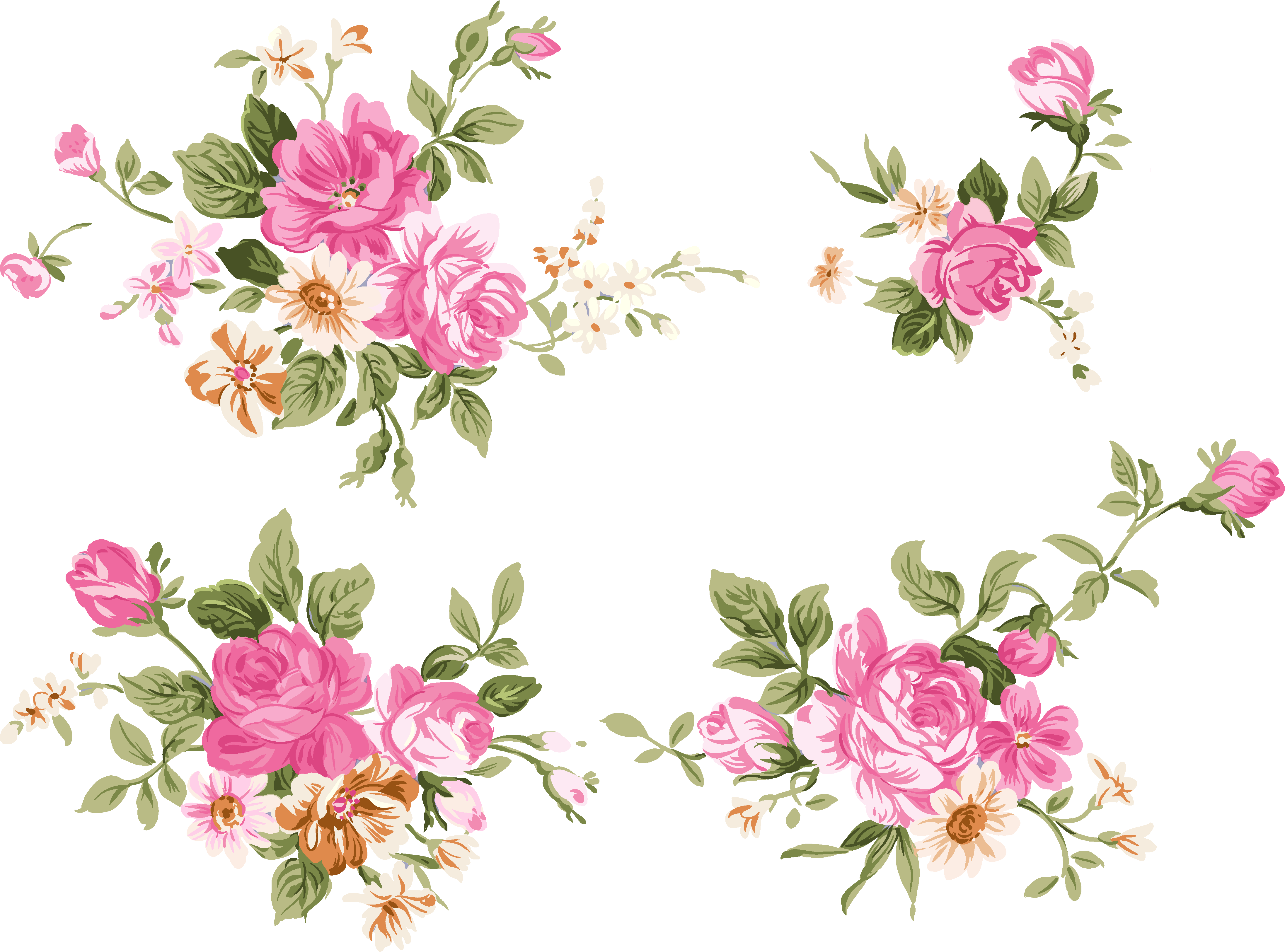 Flower Watercolor Painting Clip Art - Happy Valentines Day Husband Message (4386x3250)