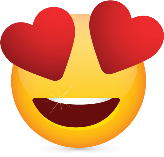 Heart Eyes Emoji Clipart - Emoji With Heart Eyes (606x563)