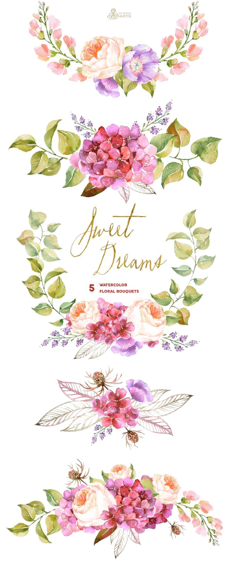 Flower Bouquet Watercolor Painting Wedding Invitation - Watercolor Flowers Clipart Png (450x1145)