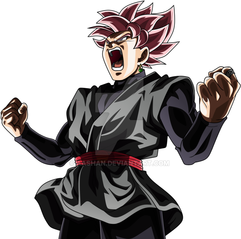 Goku Black Super Saiyan Rose Powering Up By Aashananimeart - Goku Black (800x783)