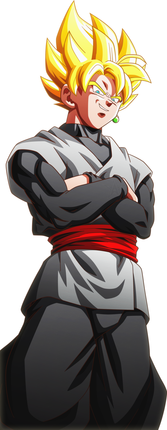 Super Saiyan Rose Goku Black - Goku Black Ssj 1 (557x1436)