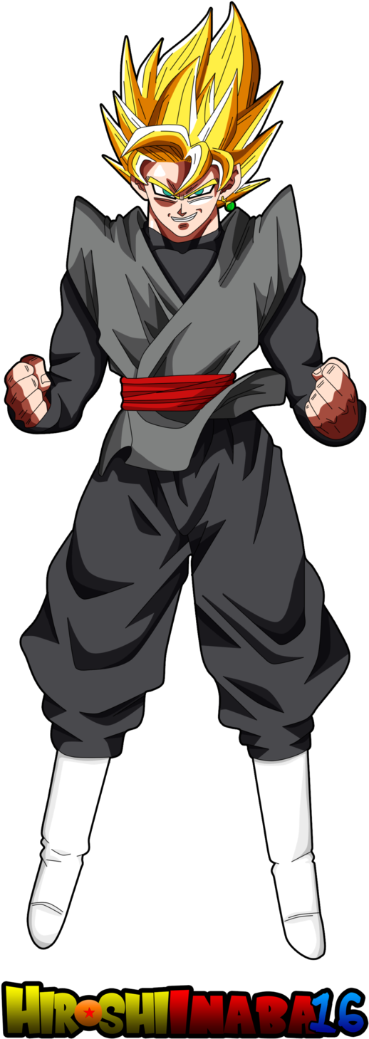 Black Goku Ssj Render By Hiroshiianabamodder - Black Goku Ssj Png (522x1529)