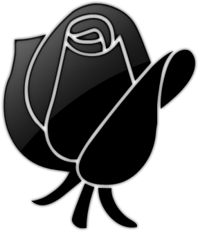 Clip Art Rose Black And White - Clip Art (512x512)