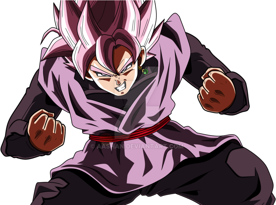 Goku Black Super Saiyan Rose Powering Up By Aashananimeart - Super Saiyan (1024x704)