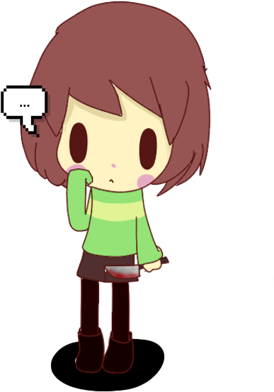 Chara By Squishyruroke - Chara Chibi (600x600)