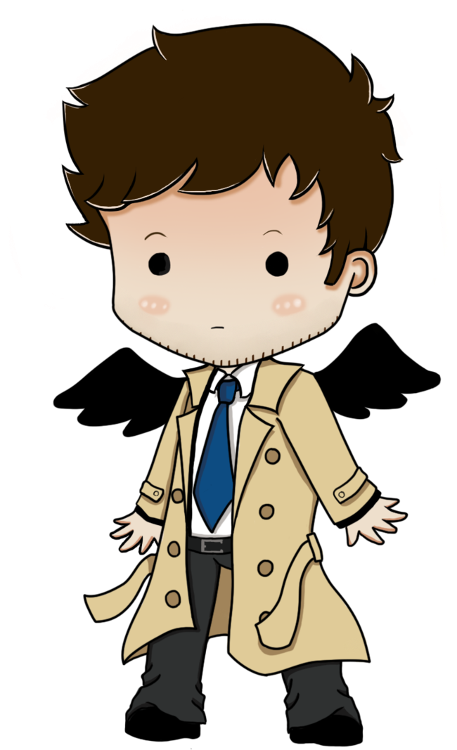 Chibi Castiel By Freakingzebra Chibi Castiel By Freakingzebra - Chibi Castiel Supernatural Drawing (1024x1464)