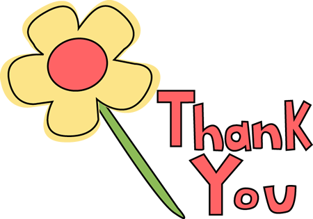 Thank You Flower - Thank You Cute Clipart (450x315)